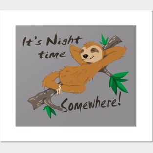 Sloth time Posters and Art